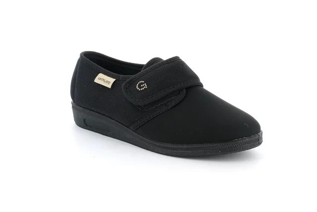 Pantofola comfort a strappo PA1201 - nero