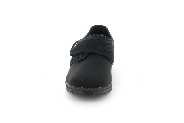 Komfort pantoffeln mit Klettverschluss PA1201 - SCHWARZ | Grünland