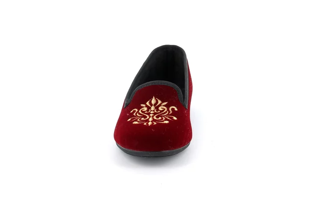 TAXI Slipper with embroidery PA1221 - VINO | Grünland
