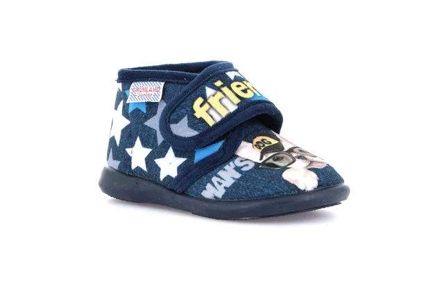 Junior Pantoffel mit Print und Klettverschluss PA1242 - avio