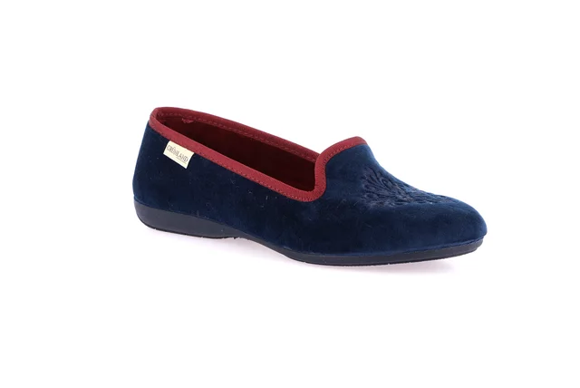 Slipper with piping | TAXI PA1252 - BLU-BORDO' | Grünland