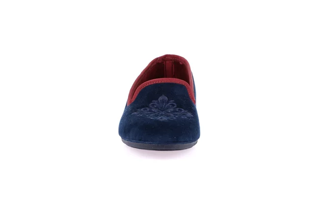 Slipper with piping | TAXI PA1252 - BLU-BORDO' | Grünland