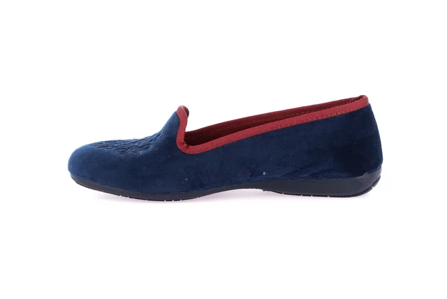 Slipper with piping | TAXI PA1252 - BLU-BORDO' | Grünland