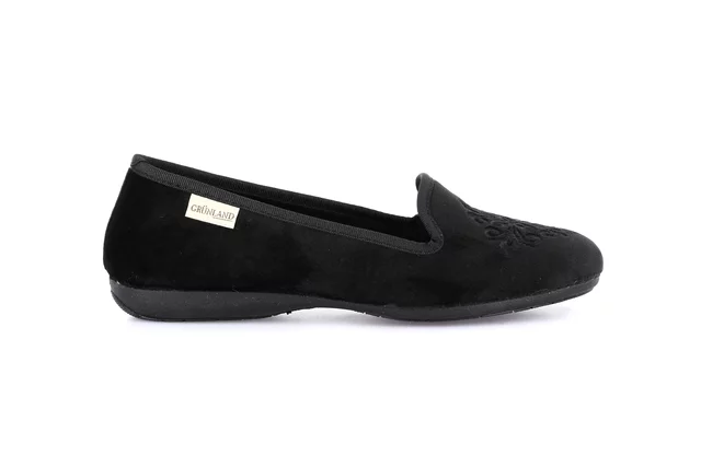 Slipper with piping | TAXI PA1252 - NERO-NERO | Grünland