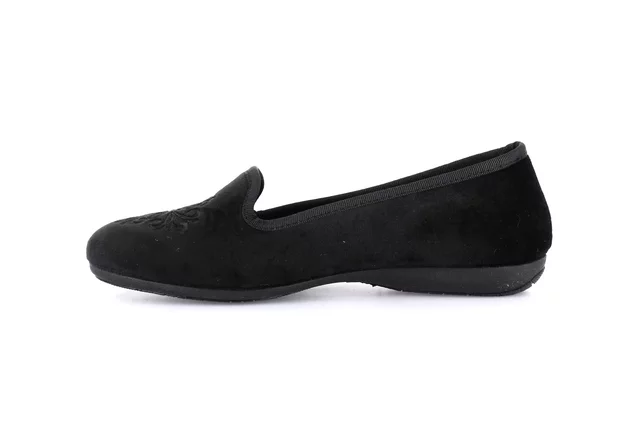 Slipper with piping | TAXI PA1252 - NERO-NERO | Grünland