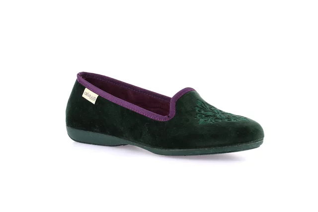 Slipper with piping | TAXI PA1252 - verde viola