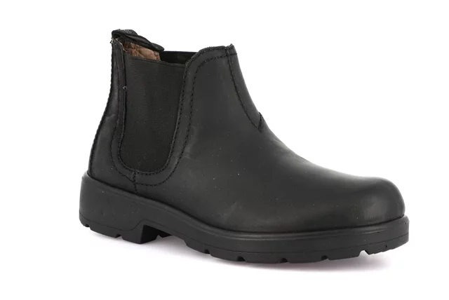 Ankle boots for little boy in genuine leather WITH SIDE ELASTICS | STAT PO0312 - nero nero