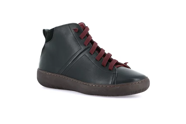 Laced ankle boot | IMOD PO1720 - NERO-BORDO' | Grünland