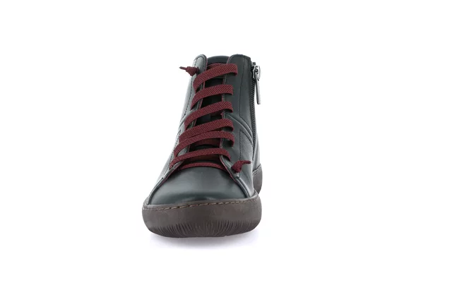 Laced ankle boot | IMOD PO1720 - NERO-BORDO' | Grünland