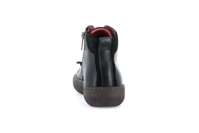 Laced ankle boot | IMOD PO1720 - NERO-BORDO' | Grünland