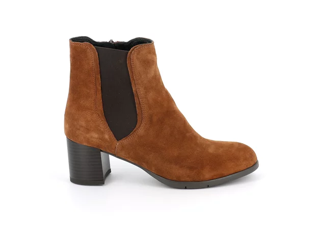 Ankle boot in suede | AMMA PO1739 - CUOIO | Grünland