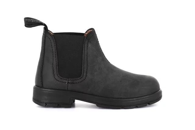 Stiefelette für Jungen aus echtem Leder | STAT PO2051 - NERO-NERO | Grünland Junior