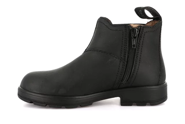 Ankle boots for little boy in genuine leather | STAT PO2051 - NERO-NERO | Grünland Junior