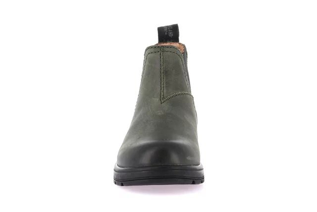 Ankle boots for little boy in genuine leather | STAT PO2051 - OLIVA-NERO | Grünland Junior