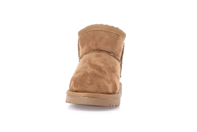 Junior ankle boot in eco fur | CROM PO2100 - CUOIO | Grünland Junior