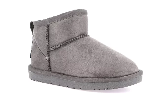 Junior ankle boot in eco fur | CROM PO2100 - GREY | Grünland Junior