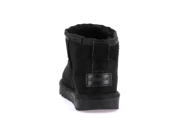 Junior ankle boot in eco fur | CROM PO2100 - BLACK | Grünland Junior