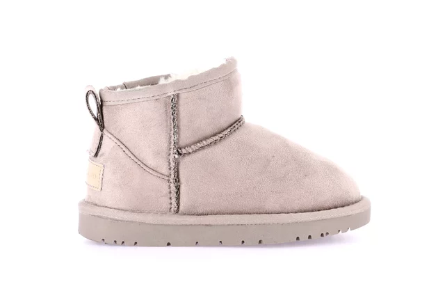 Junior-Stiefelett aus Kunstpelz | CROM PO2100 - TAUPE | Grünland Junior