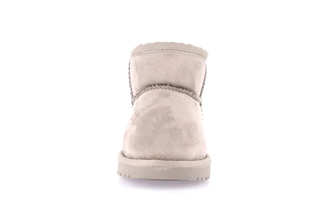 Junior-Stiefelett aus Kunstpelz | CROM PO2100 - TAUPE | Grünland Junior