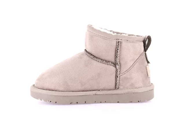 Junior ankle boot in eco fur | CROM PO2100 - TAUPE | Grünland Junior