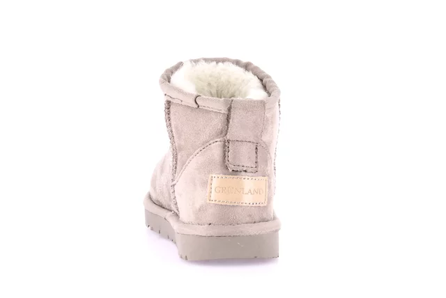 Junior ankle boot in eco fur | CROM PO2100 - TAUPE | Grünland Junior