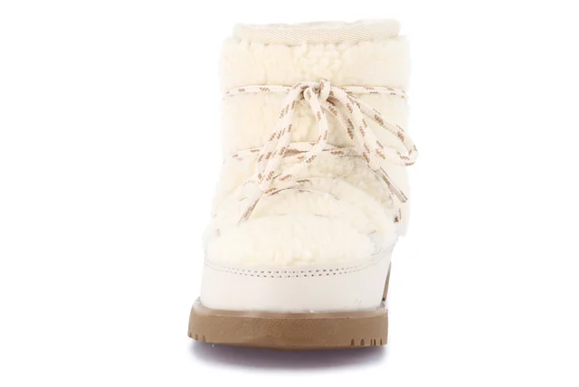 Junior ankle boot in eco fur | CROM PO2101 - BEIGE | Grünland Junior
