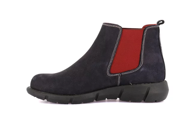 Stiefelette aus weichem Leder | KART PO2112 - BLU-BORDO' | Grünland