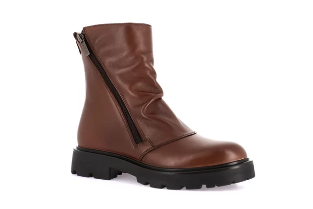 Genuine leather ankle boot | RAKA PO2127 - cuoio