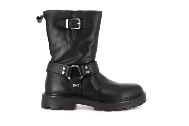 Genuine leather ankle boot | RAKA PO2128 - BLACK | Grünland