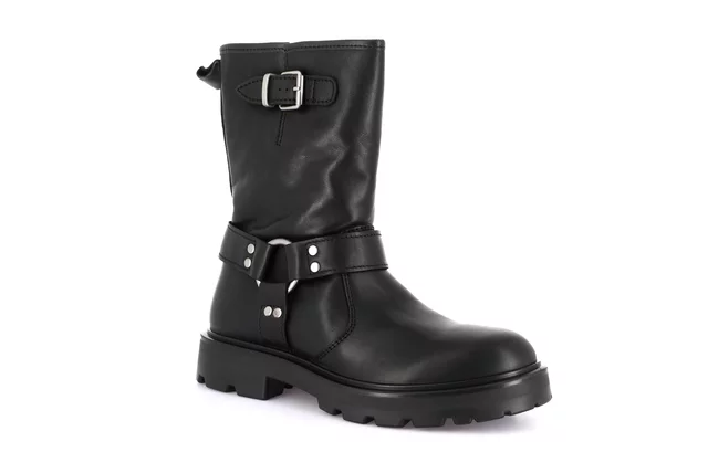 Stiefelette aus echtem Leder | RAKA PO2128 - schwarz