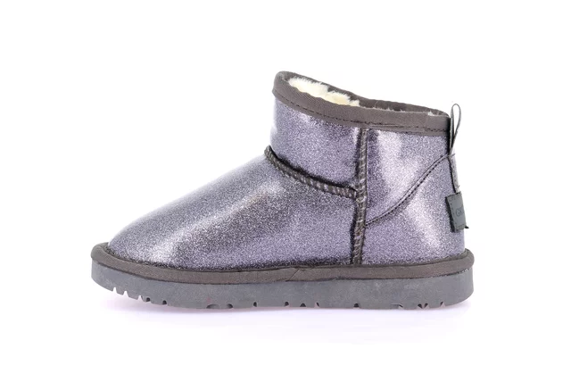 Stiefelette aus weichem Lackleder PO2141 - GRAU | Grünland Junior