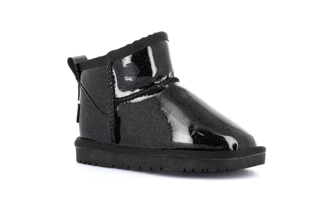 Stiefelette aus weichem Lackleder PO2141 - SCHWARZ | Grünland Junior