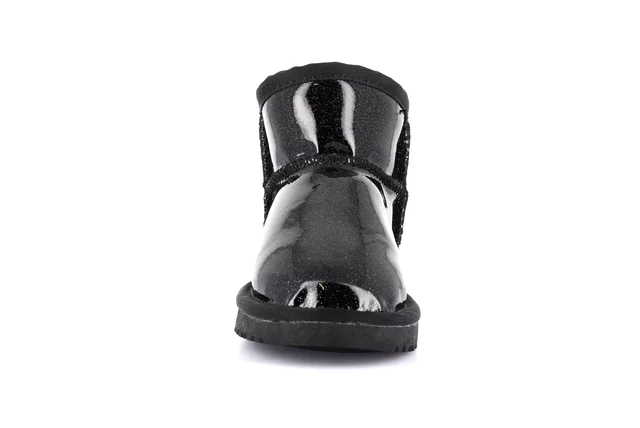 Soft patent leather ankle boot PO2141 - BLACK | Grünland Junior