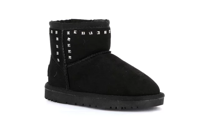 CROM ankle boot with studs PO2142 - BLACK | Grünland Junior