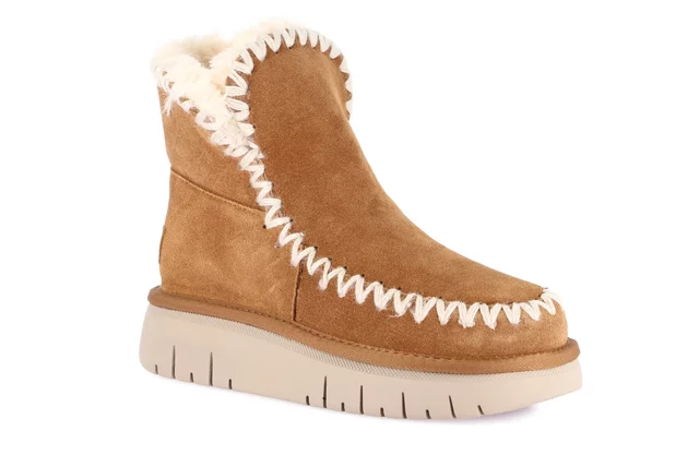 Suede cozy ankle boot | CHOT PO2147 - cuoio