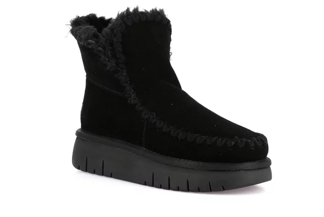 Suede cozy ankle boot | CHOT PO2147 - black