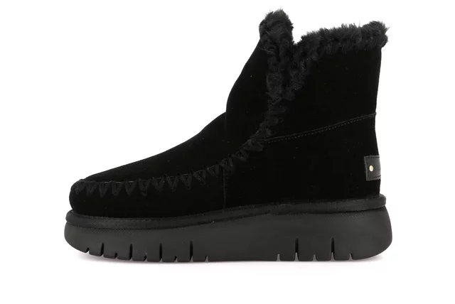 Suede cozy ankle boot | CHOT PO2147 - BLACK | Grünland