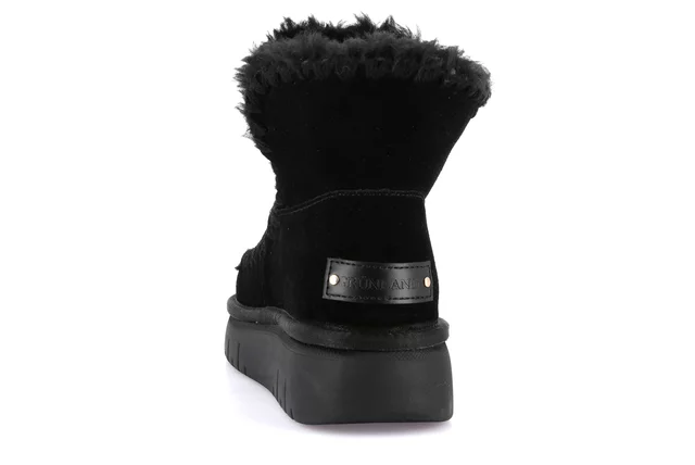 Suede cozy ankle boot | CHOT PO2147 - BLACK | Grünland