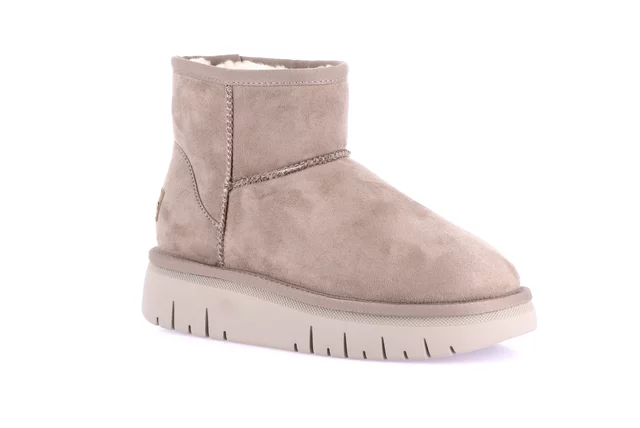 Suede cozy ankle boot | CHOT PO2148 - TAUPE | Grünland