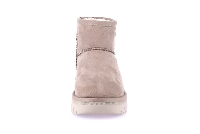 Suede cozy ankle boot | CHOT PO2148 - TAUPE | Grünland