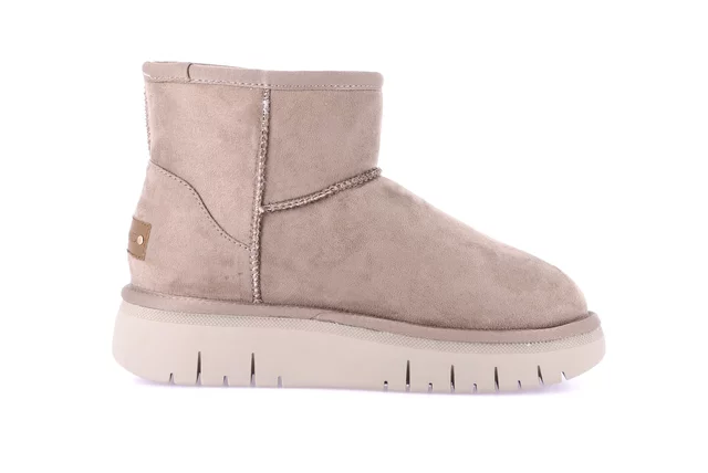 Wildleder gemütliche Stiefelette | CHOT PO2148 - TAUPE | Grünland