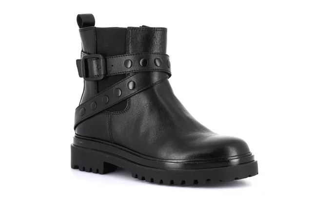 Beatles in leather with studded lace | COPP PO2157 - BLACK | Grünland Junior