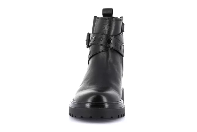 Beatles in pelle con laccio borchiato | COPP PO2157 - NERO | Grünland Junior