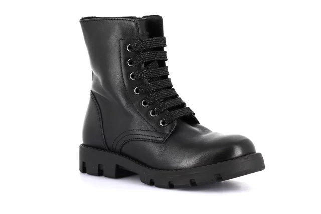 Anfibio con lacci e zip laterale | COLT PO2158 - NERO | Grünland Junior