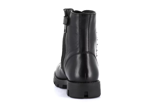 Combat boot with laces and studs | CLIP PO2159 - BLACK | Grünland Junior