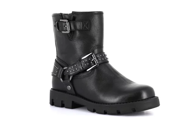 Biker bambina con fibbie | COLT PO2161 - NERO | Grünland Junior