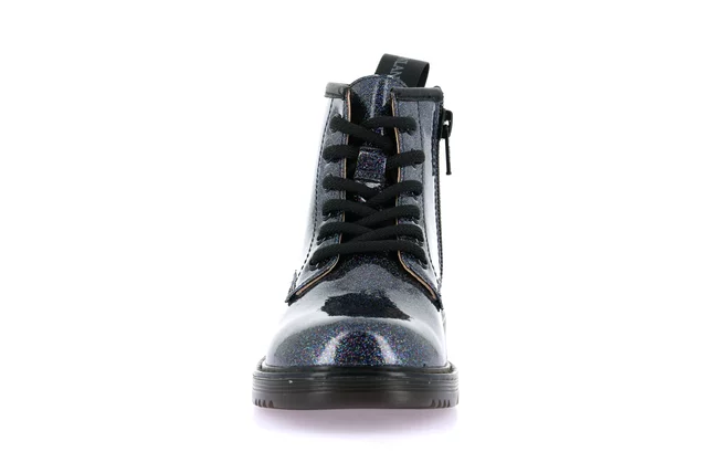 Junior ankle boot in patent leather | TABA PO2348 - BLU NOTTE | Grünland Junior