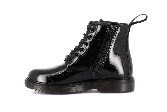 Junior ankle boot in patent leather | TABA PO2348 - BLACK | Grünland Junior