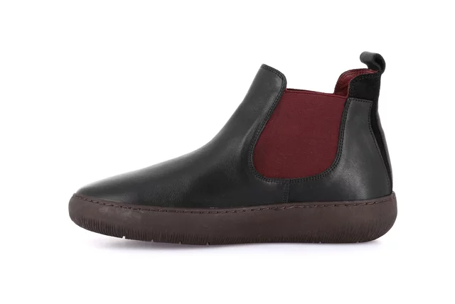 Stiefelette aus Leder | IMOD PO2359 - NERO-BORDO' | Grünland