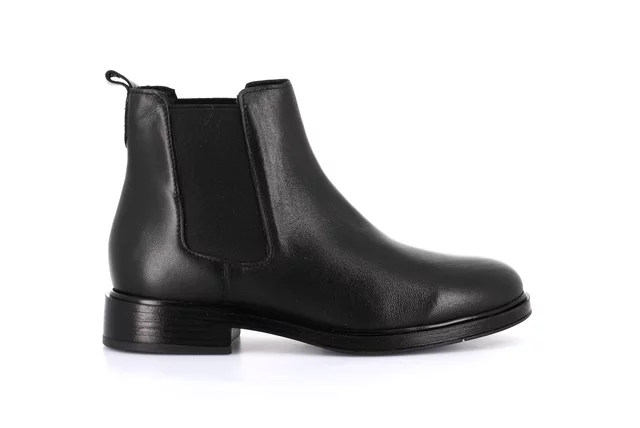 Women's genuine leather ankle boot | AFFE PO2385 - BLACK | Grünland